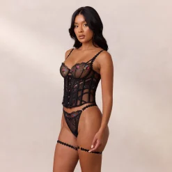 Lounge Underwear Intimates Sets<Adrianna Intimates Korsett (Set) - Svart