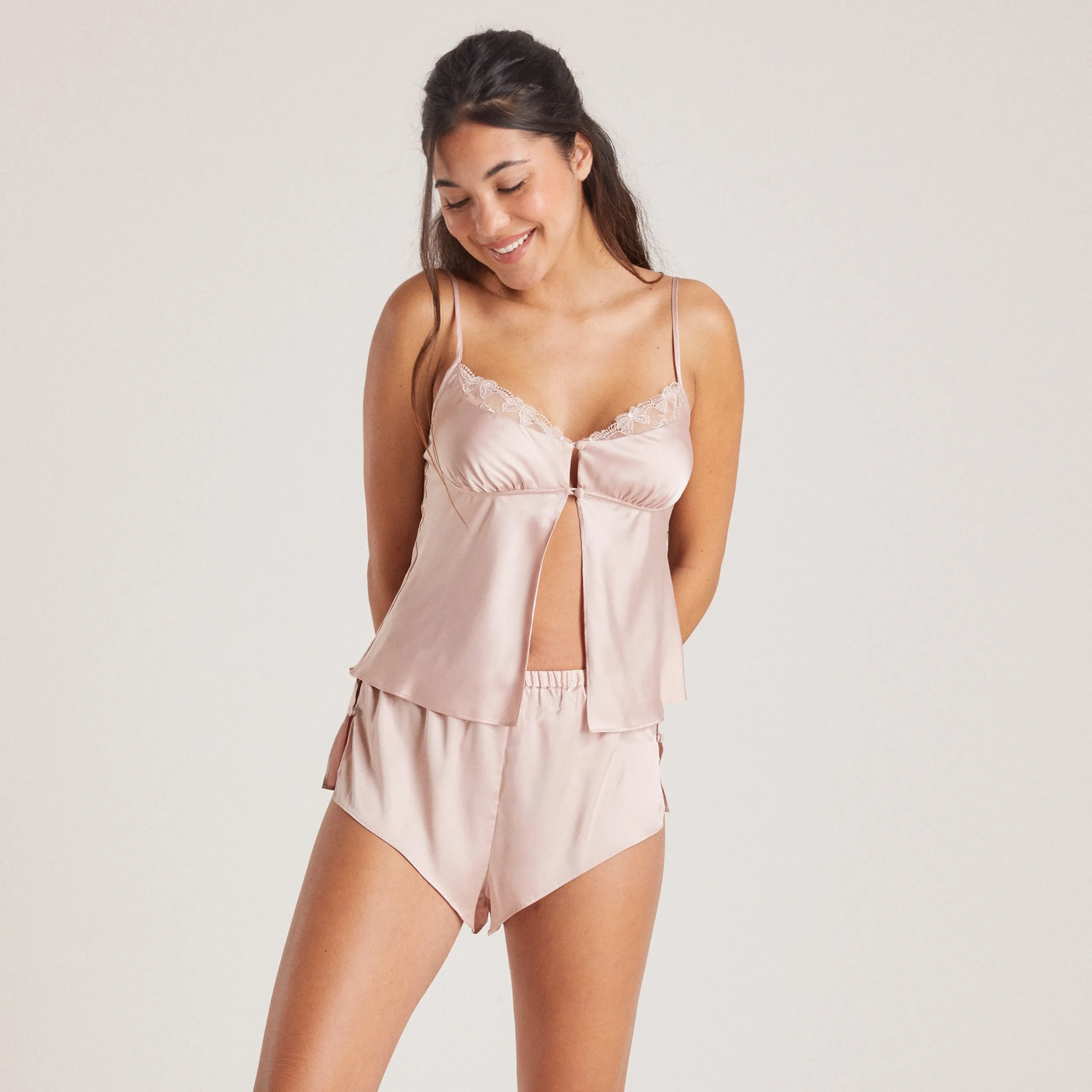 Lounge Underwear Pyjamastoppar<Bow Cami Pyjamatopp i Satin - Rosa
