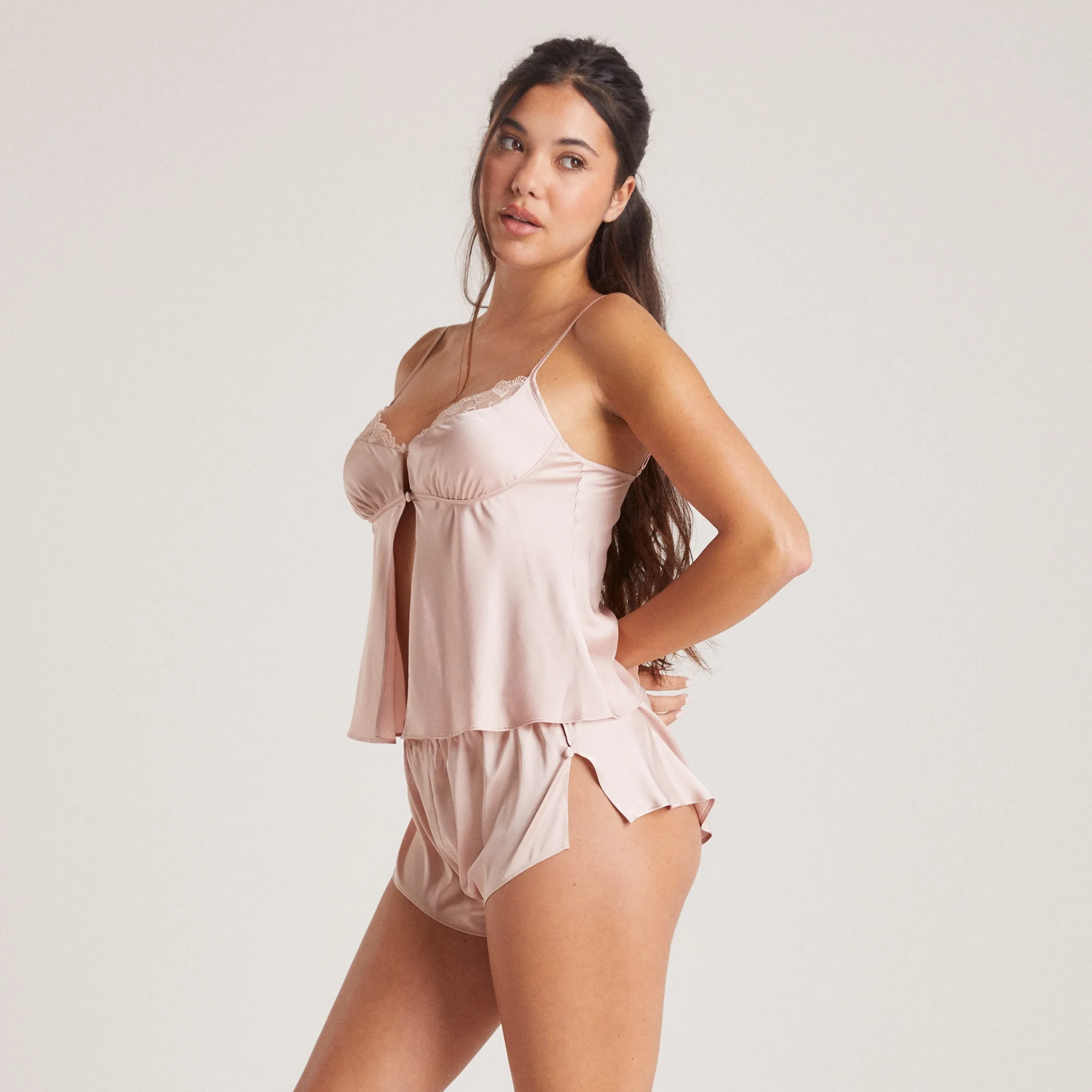 Lounge Underwear Pyjamastoppar<Bow Cami Pyjamatopp i Satin - Rosa