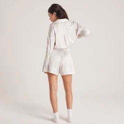 Lounge Underwear Pyjamasbyxor | Pyjamasset<Bow Pyjamashorts i Satin - Pärla