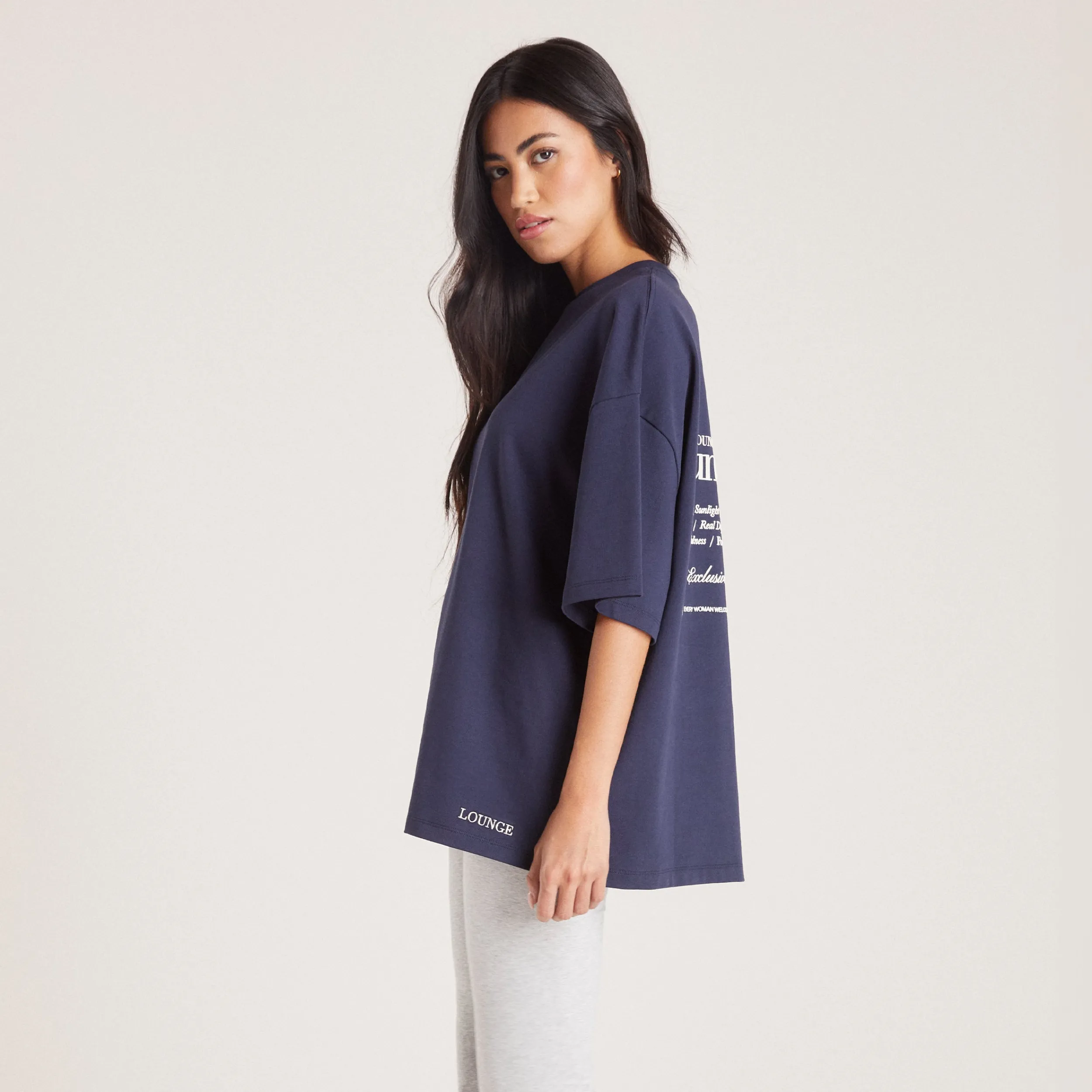 Lounge Underwear Toppar Och T-Shirts<Boxy T-Shirt - Bläckblå
