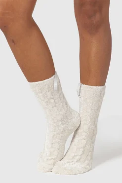 Lounge Underwear Strumpor Och Accessoarer | Accessoarer<Chenille Stickade Strumpor - Pärlfärgad