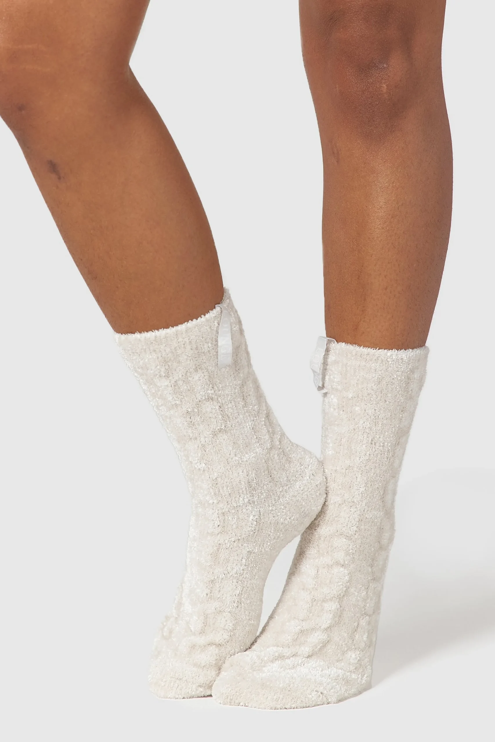 Lounge Underwear Strumpor Och Accessoarer | Accessoarer<Chenille Stickade Strumpor - Pärlfärgad