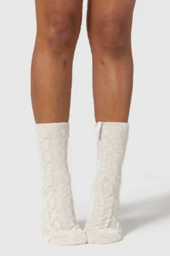 Lounge Underwear Strumpor Och Accessoarer | Accessoarer<Chenille Stickade Strumpor - Pärlfärgad