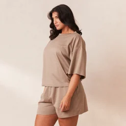 Lounge Underwear Pyjamasset | Pyjamastoppar<Classic Fleece Oversized Pyjamatopp - Fawn