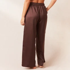 Lounge Underwear Pyjamasset<Classic Satin Pyjamabyxor - Choklad