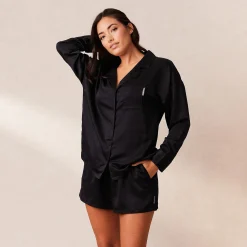 Lounge Underwear Pyjamasbyxor<Classic Satin Pyjamashorts - Svart