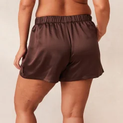 Lounge Underwear Pyjamasset | Pyjamasbyxor<Classic Satin Pyjamashorts - Choklad