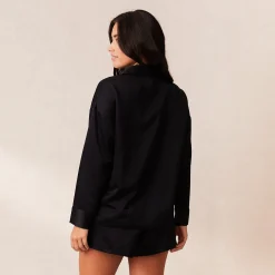 Lounge Underwear Pyjamastoppar<Classic Satin Pyjamaskjorta - Svart