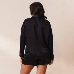 Lounge Underwear Pyjamastoppar<Classic Satin Pyjamaskjorta - Svart