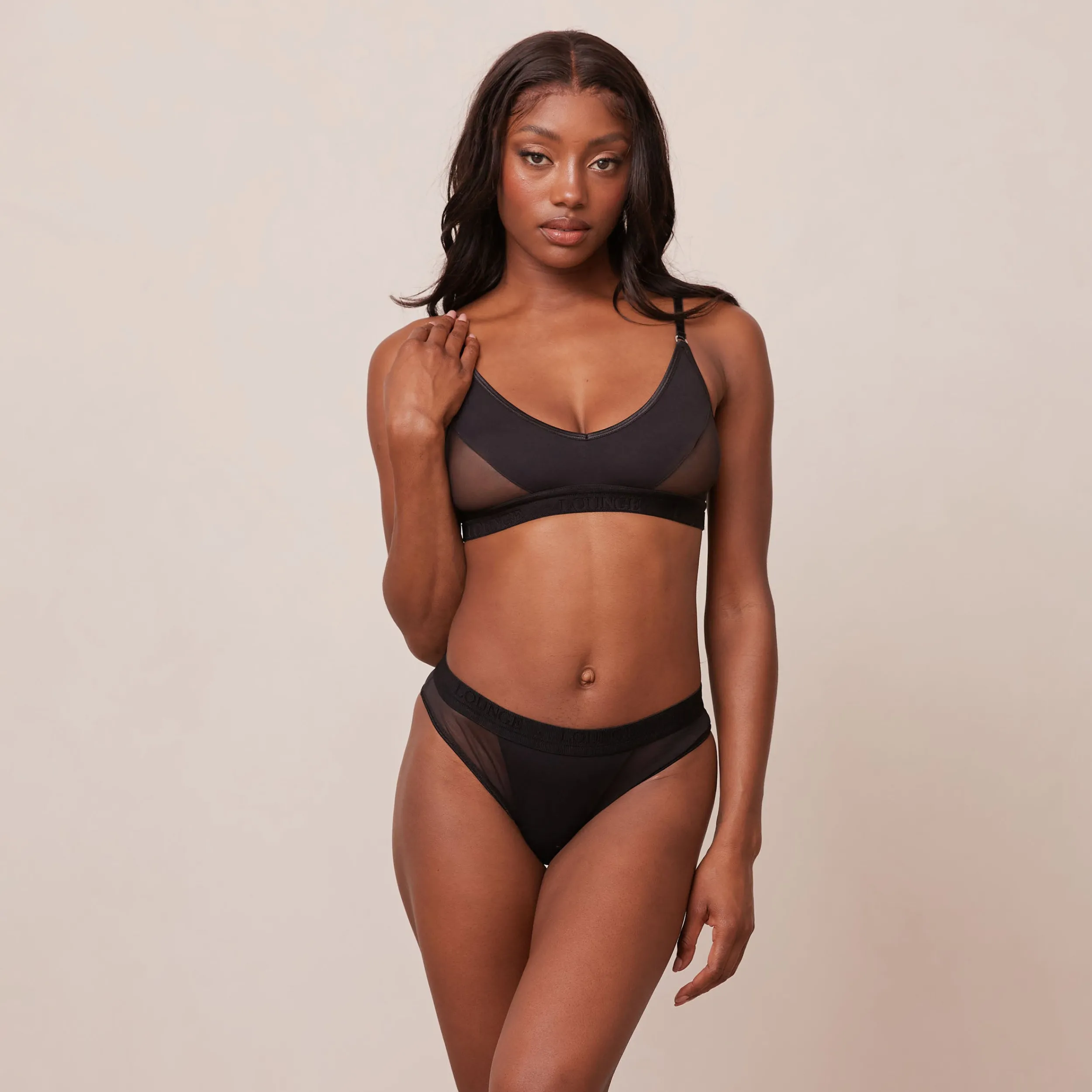 Lounge Underwear Behåar<Contour Mesh BH - Svart
