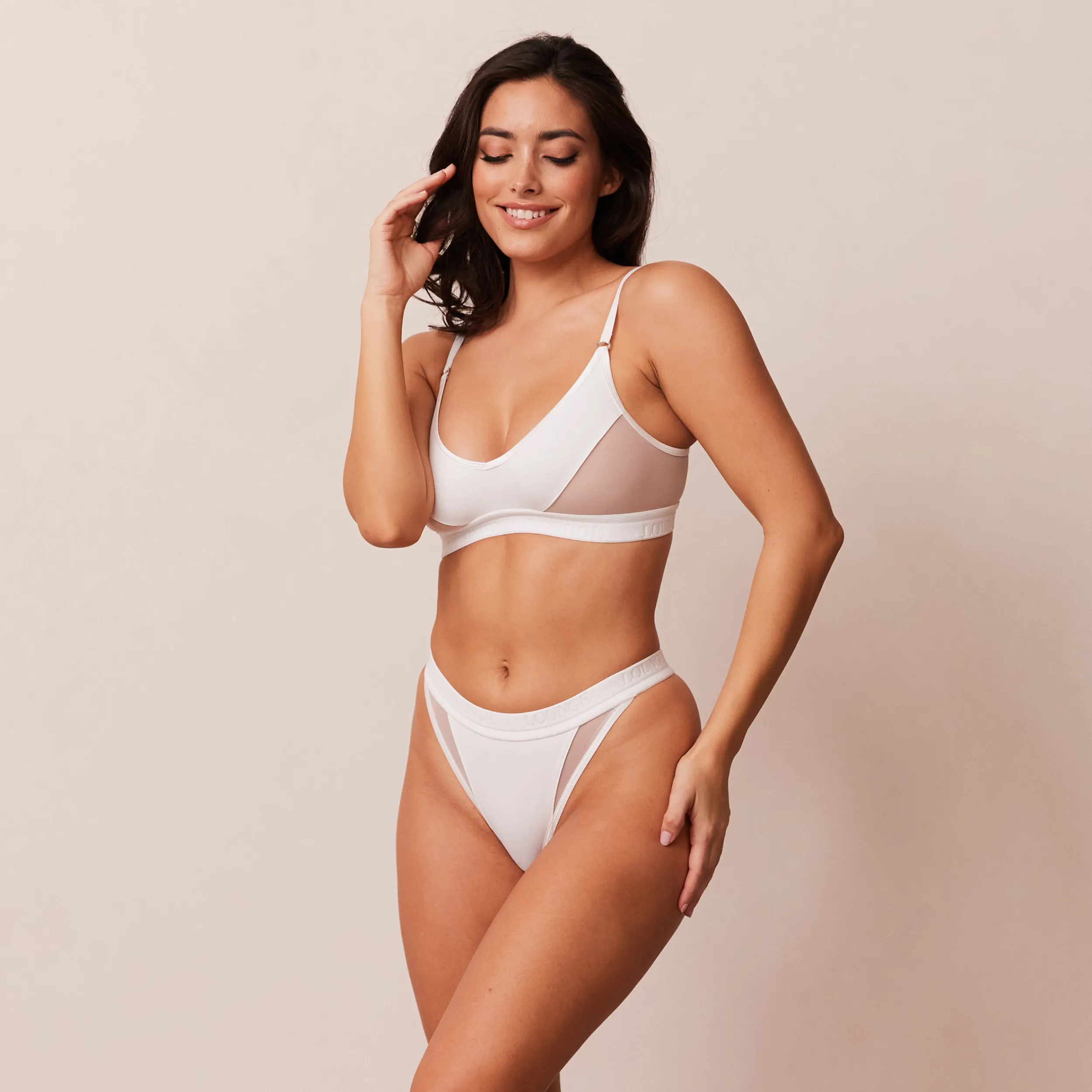 Lounge Underwear Behåar<Contour Mesh BH - Vit