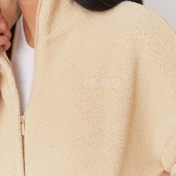Lounge Underwear Huvtröjor Och Tröjor<Cosy Fleecejacka med Dragkedja - Krämfärg
