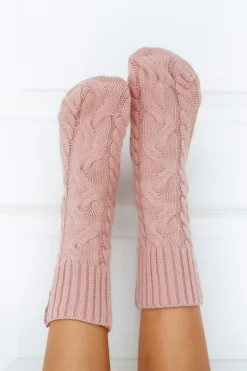 Lounge Underwear Nattkläder<Cosy Stickade Strumpor - Rosa