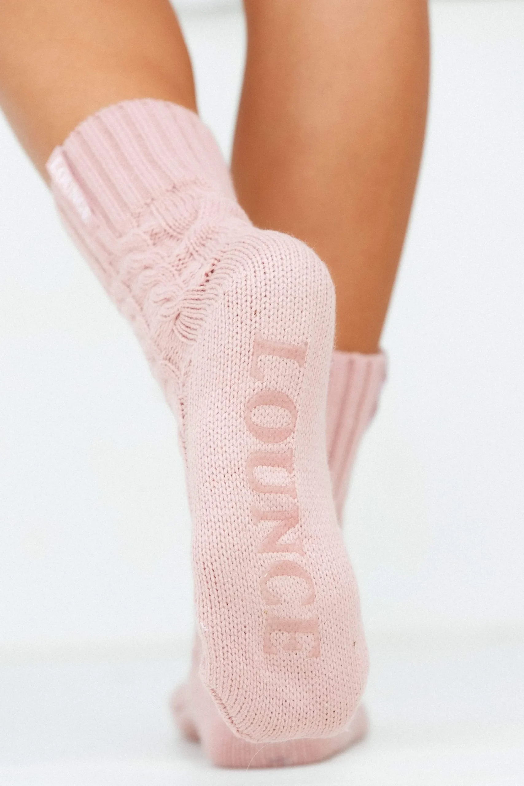 Lounge Underwear Nattkläder<Cosy Stickade Strumpor - Rosa