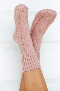 Lounge Underwear Nattkläder<Cosy Stickade Strumpor - Rosa