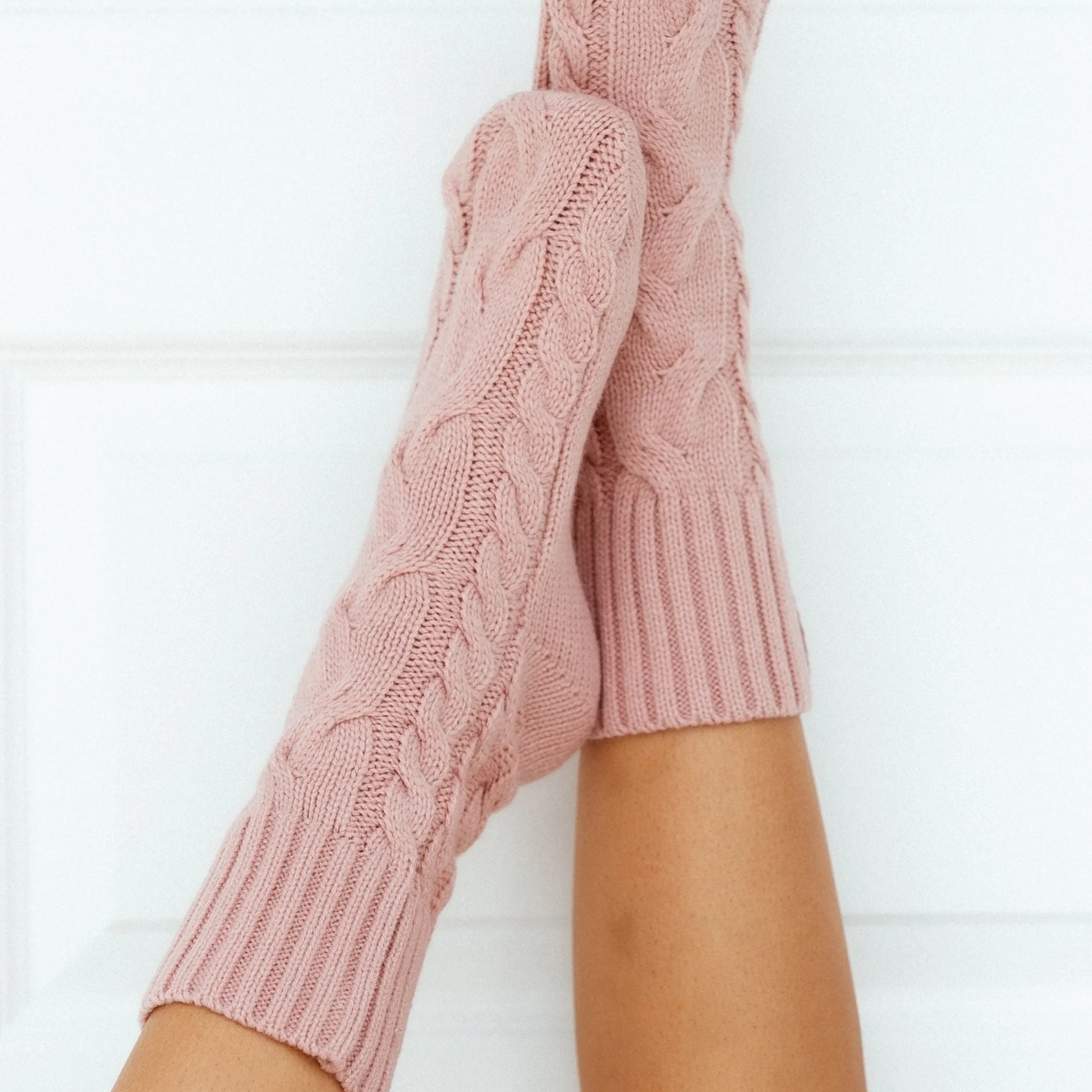 Lounge Underwear Nattkläder<Cosy Stickade Strumpor - Rosa