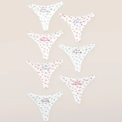Lounge Underwear Flerpack<Days of the Week Stringtrosor (7-pack) - Blomtryck