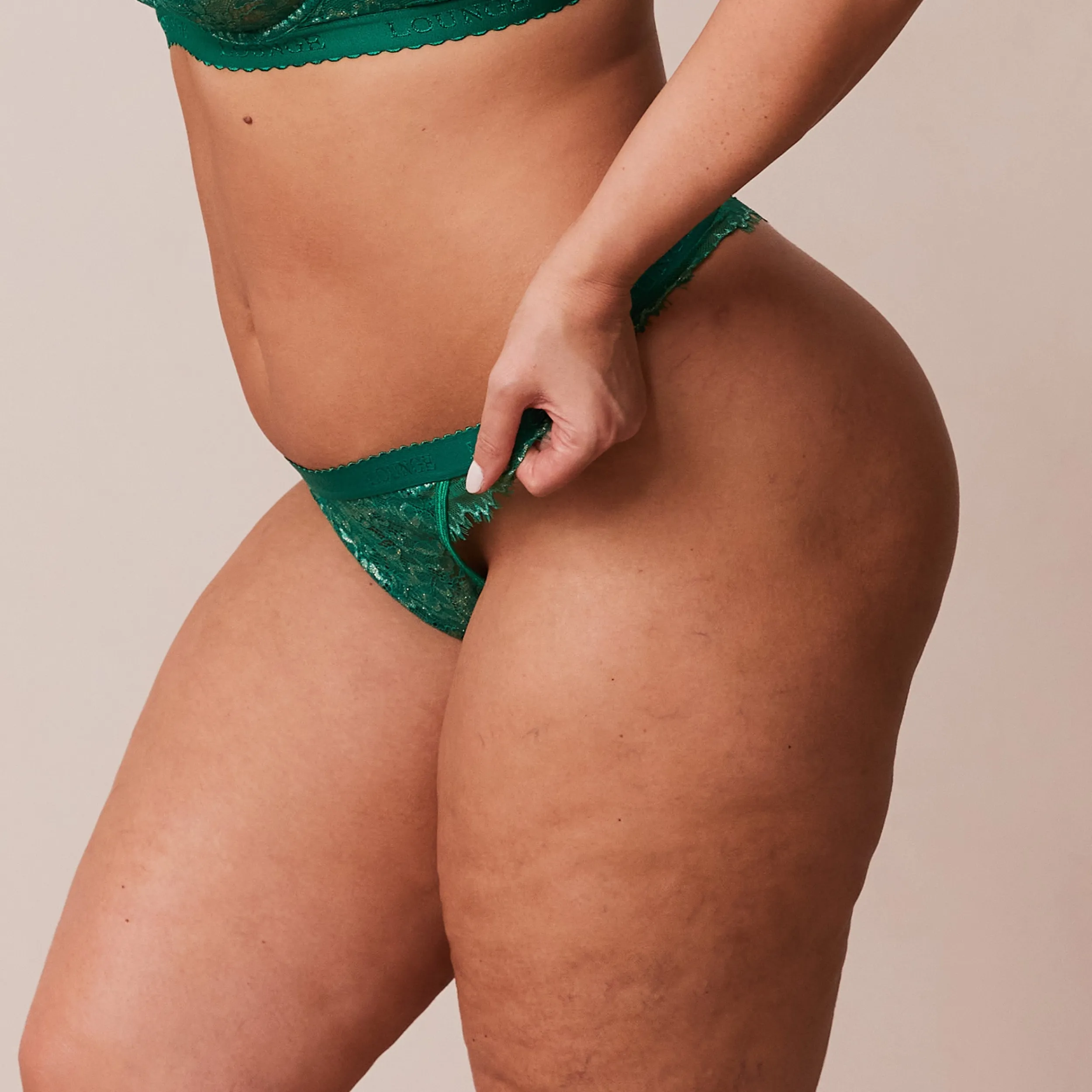 Lounge Underwear Underdelar<Desire Stringtrosor - Smaragdgrön