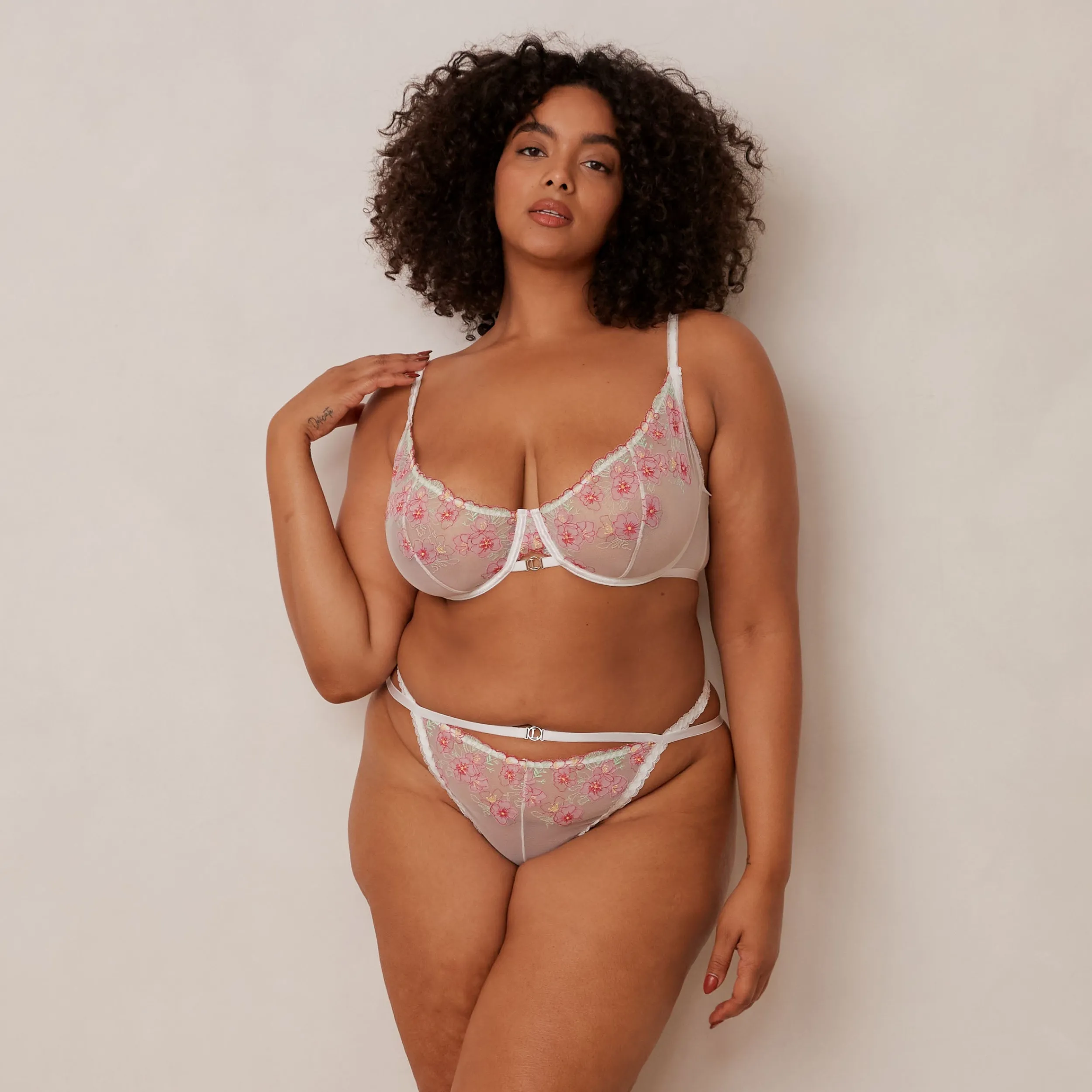 Lounge Underwear Balcony<Ditsy Embroidered Balcony BH - Vit