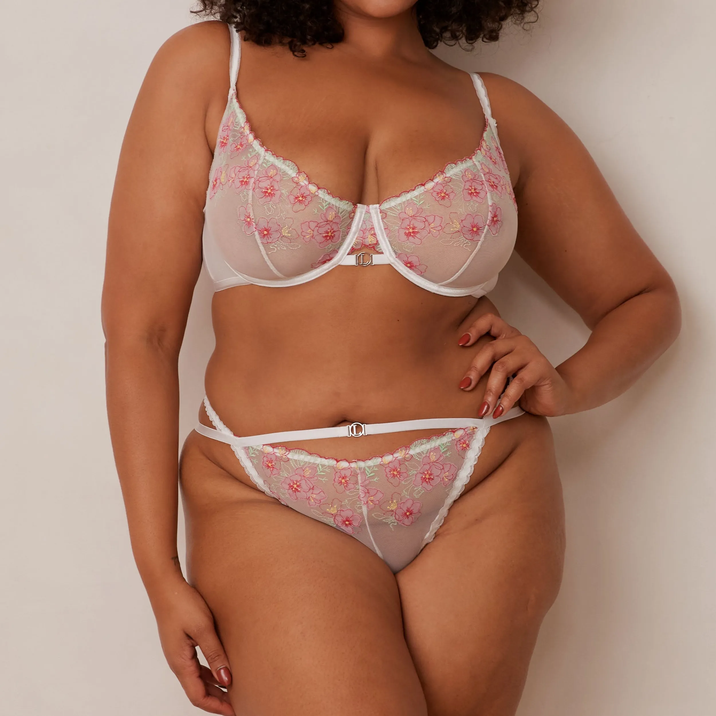 Lounge Underwear Balcony<Ditsy Embroidered Balcony BH - Vit