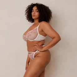 Lounge Underwear Balcony<Ditsy Embroidered Balcony BH - Vit