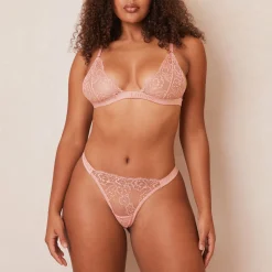 Lounge Underwear Utan Bygel | Bralettes<Embroidered Triangle BH - Rosa