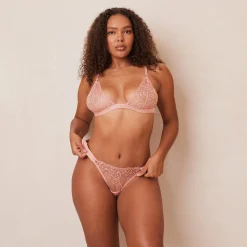 Lounge Underwear Utan Bygel | Bralettes<Embroidered Triangle BH - Rosa