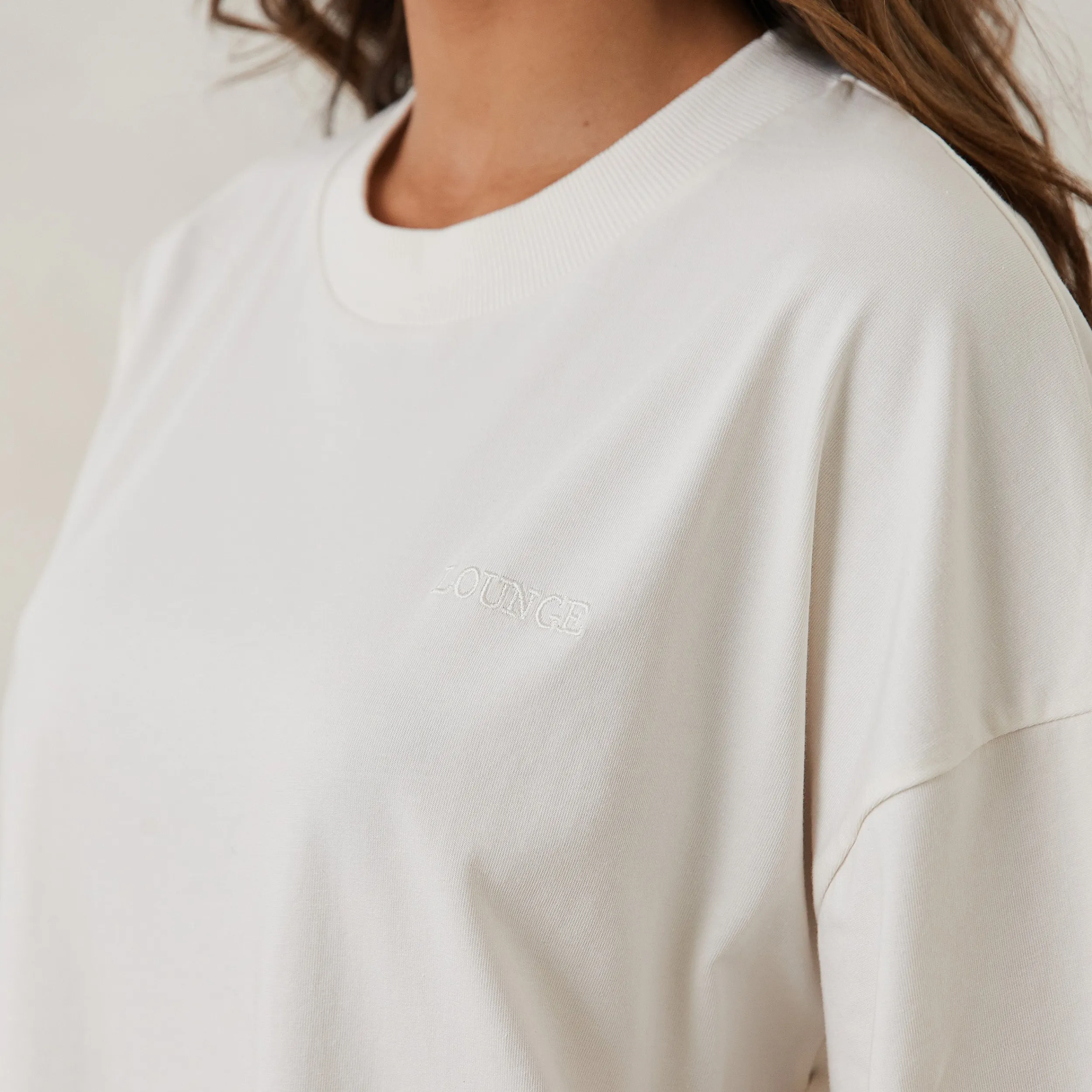 Lounge Underwear Toppar Och T-Shirts<Essential Oversized T-shirt - Naturvit