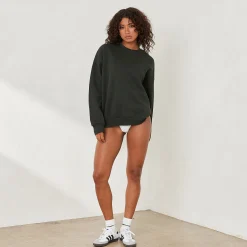 Lounge Underwear Huvtröjor Och Tröjor<Essential Rundhalsad Tröja - Tallgrön