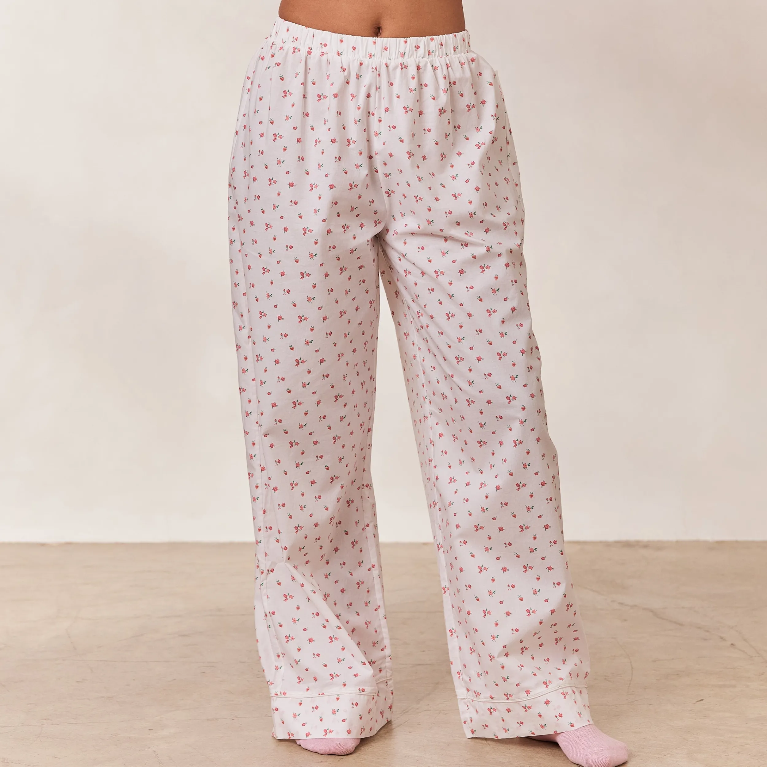 Lounge Underwear Pyjamasbyxor<Floral Pyjamabyxor - Vit Print VitPrint