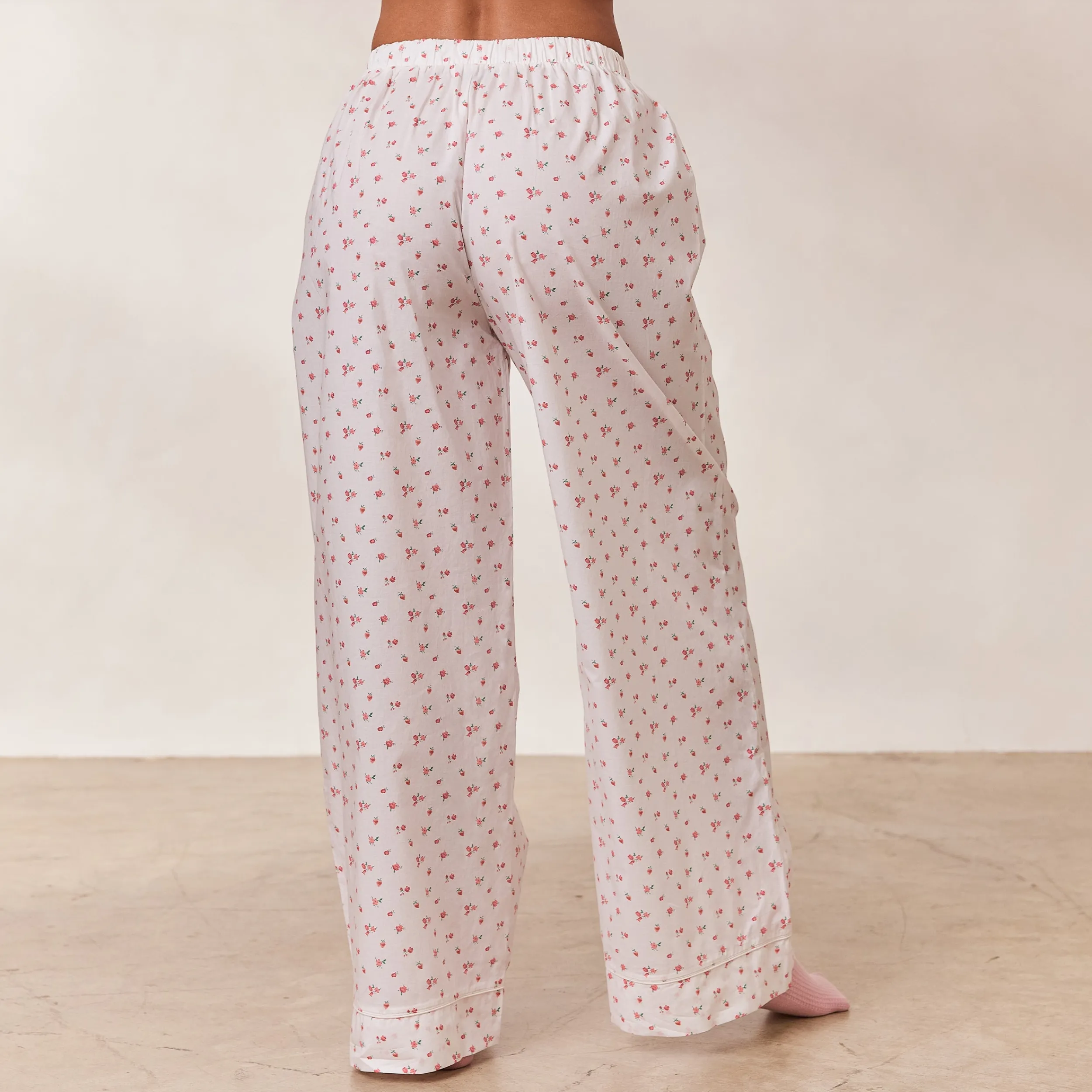 Lounge Underwear Pyjamasbyxor<Floral Pyjamabyxor - Vit Print VitPrint