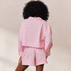 Lounge Underwear Pyjamasset | Pyjamastoppar<Floral Pyjamaskjorta - Rosa Print RosaPrint