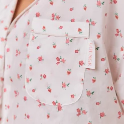 Lounge Underwear Pyjamastoppar<Floral Pyjamaskjorta - Vit Print VitPrint