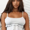 Lounge Underwear Nattkläder<Frill Pyjamatopp - Frostfärg