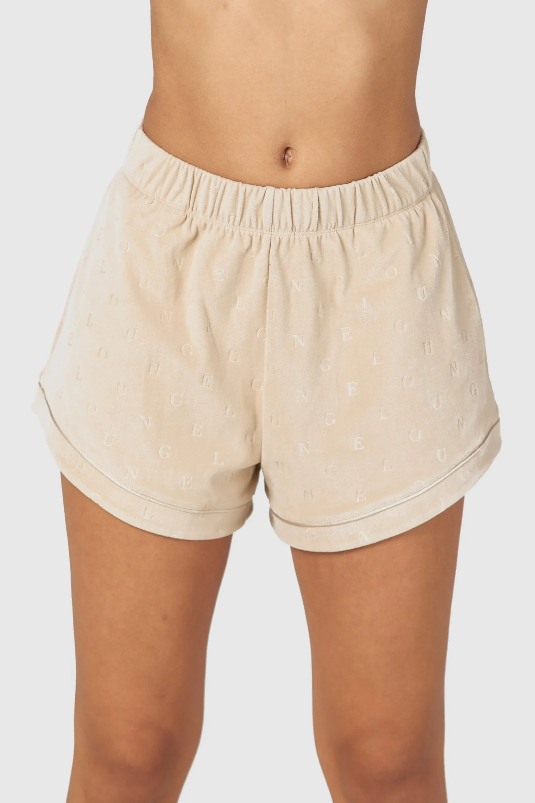 Lounge Underwear Nattkläder<Luxury Embossed Pyjamashorts - Minkfärg