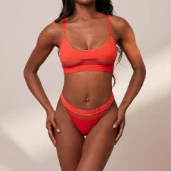 Lounge Underwear Behåar<Mesh BH - Röd