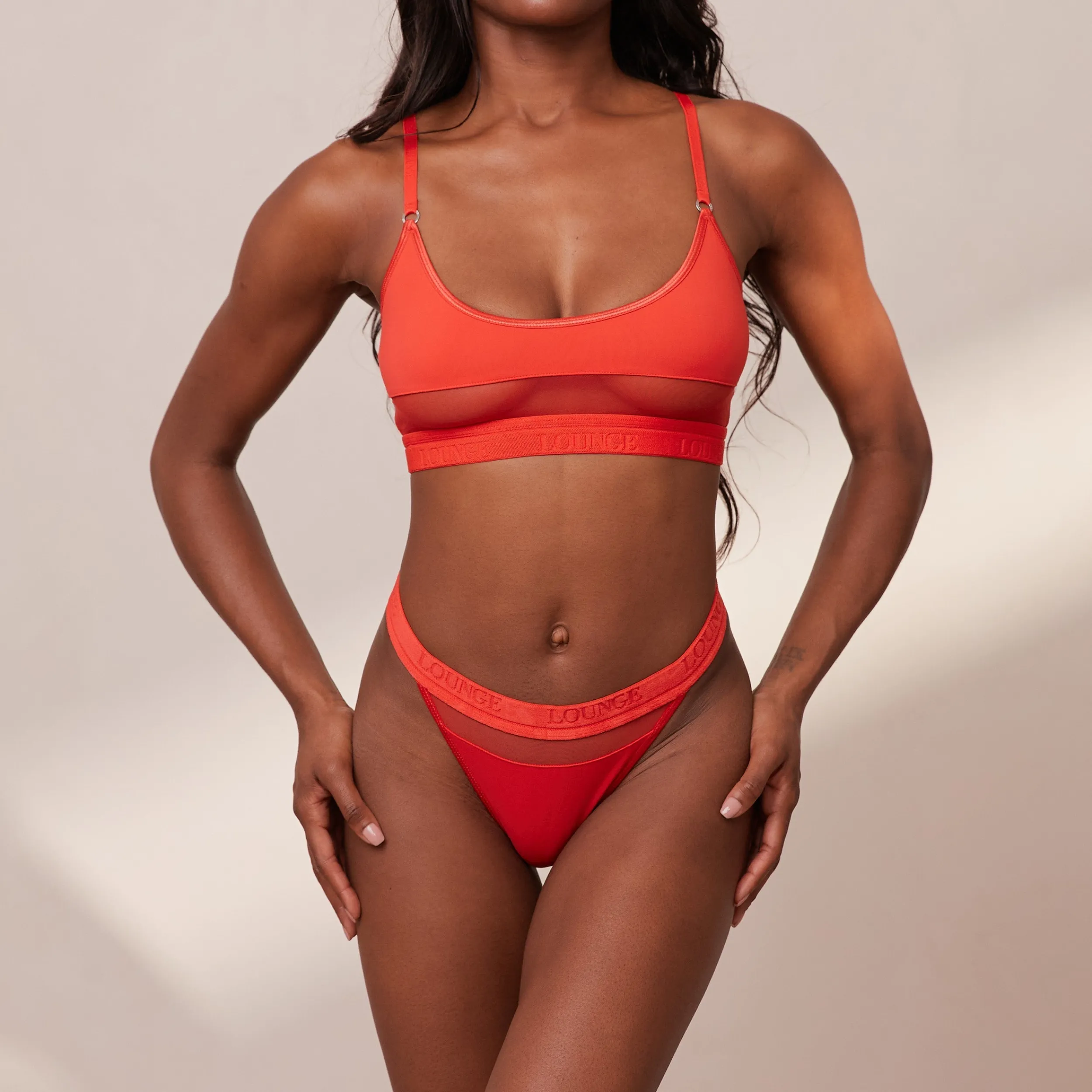 Lounge Underwear Behåar<Mesh BH - Röd