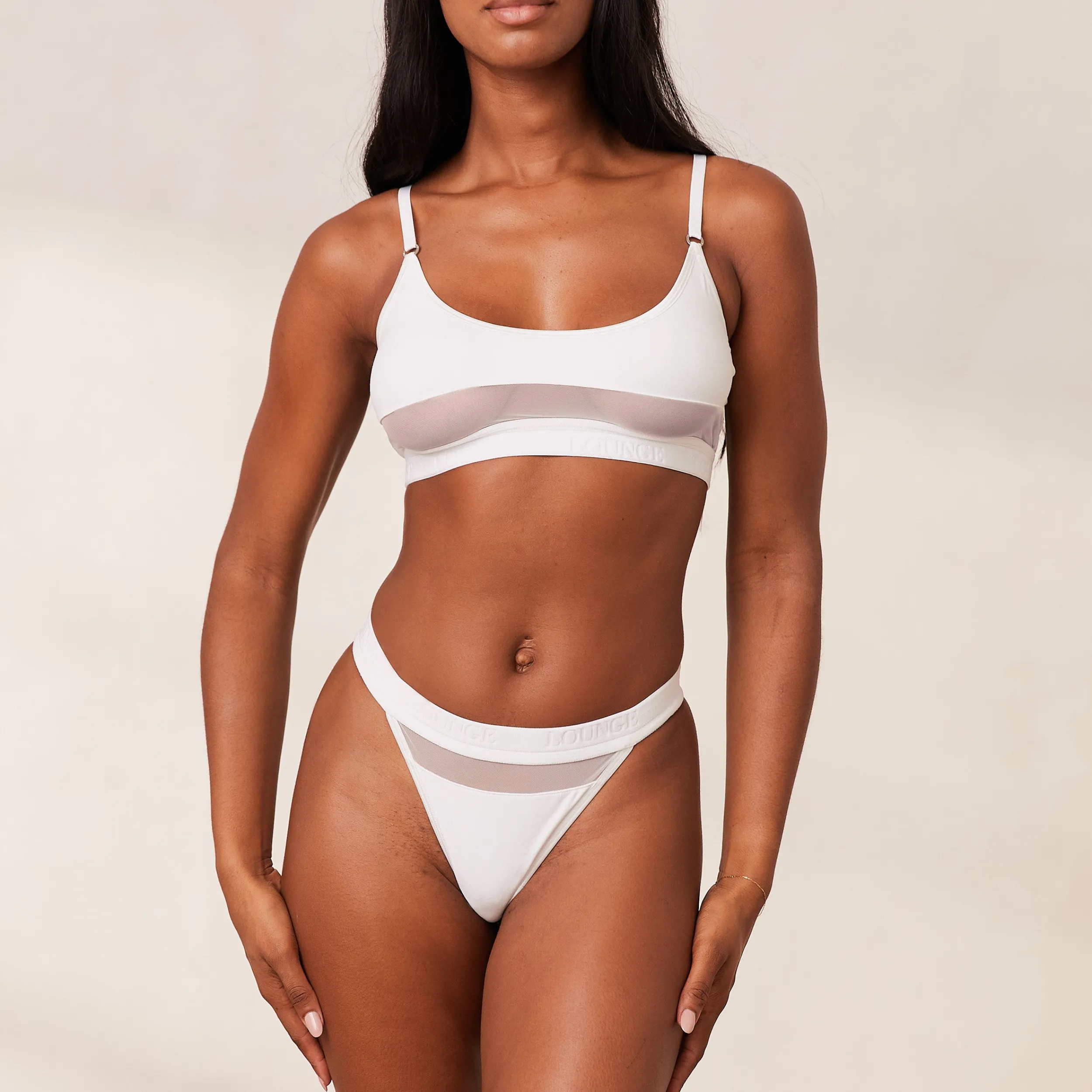 Lounge Underwear Behåar<Mesh BH - Vit