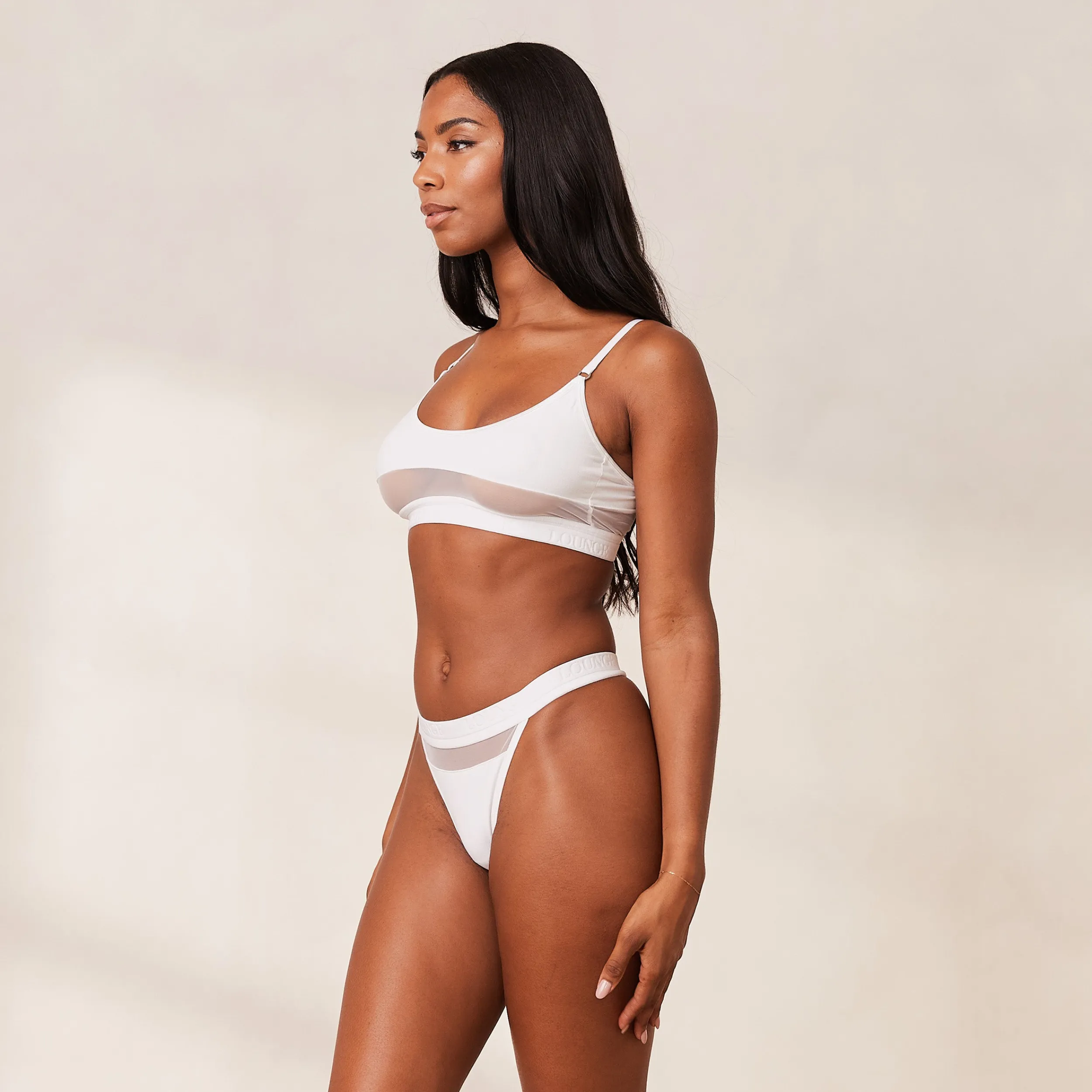 Lounge Underwear Behåar<Mesh BH - Vit