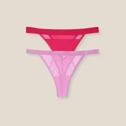 Lounge Underwear Underdelar<Mesh/Royal i begränsad upplaga (2-pack) - Rosa