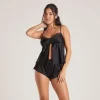Lounge Underwear Pyjamasbyxor | Pyjamasset<Mini Pyjamashorts i Satin - Svart