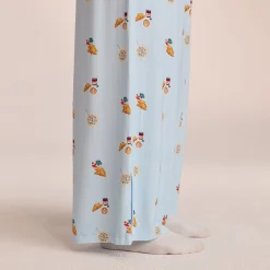 Lounge Underwear Pyjamasbyxor | Pyjamasset<Modal Pyjamabyxor - Blue Croissant BlåCroissanttryck