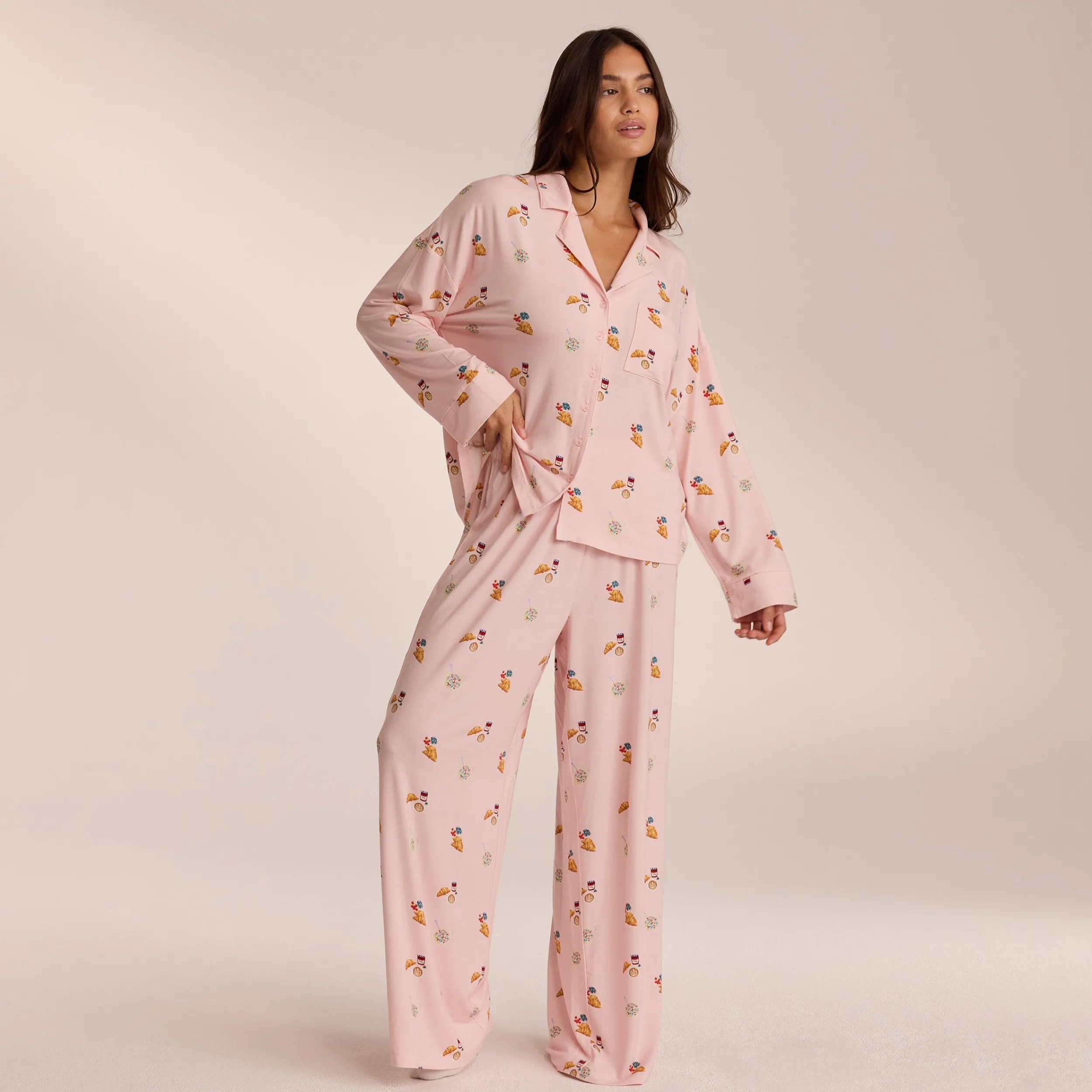 Lounge Underwear Pyjamasbyxor<Modal Pyjamabyxor - Rosa