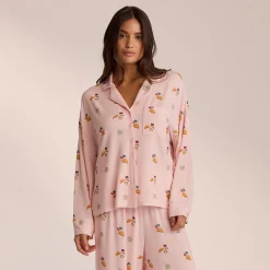 Lounge Underwear Pyjamastoppar<Modal Pyjamaskjorta - Rosa