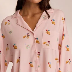 Lounge Underwear Pyjamastoppar<Modal Pyjamaskjorta - Rosa