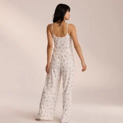 Lounge Underwear Pyjamasbyxor<Pointelle Pyjamabyxor - Blommig Vit BlommigVit