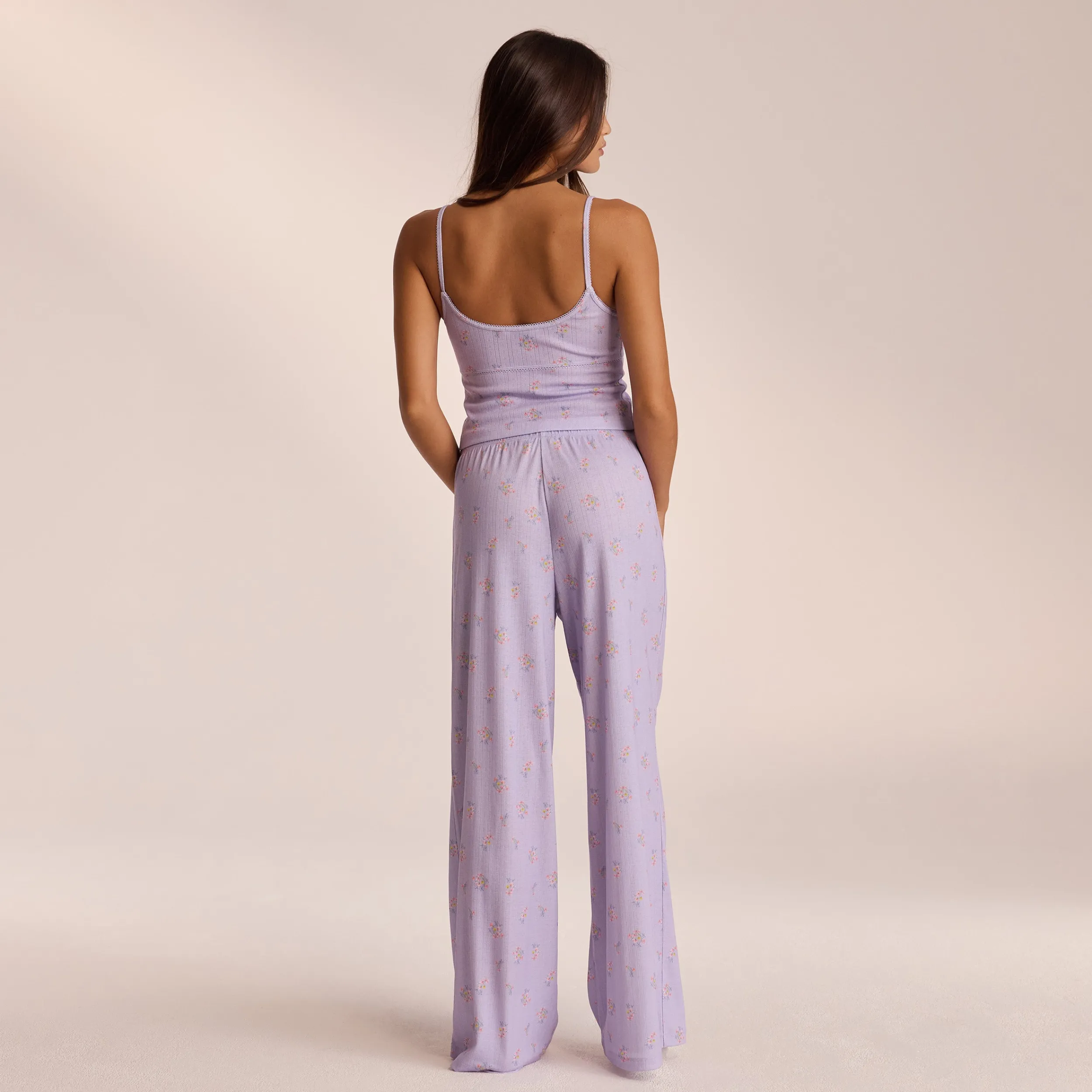 Lounge Underwear Pyjamasset | Pyjamasbyxor<Pointelle Pyjamabyxor - Blommig Lila BlommigLila
