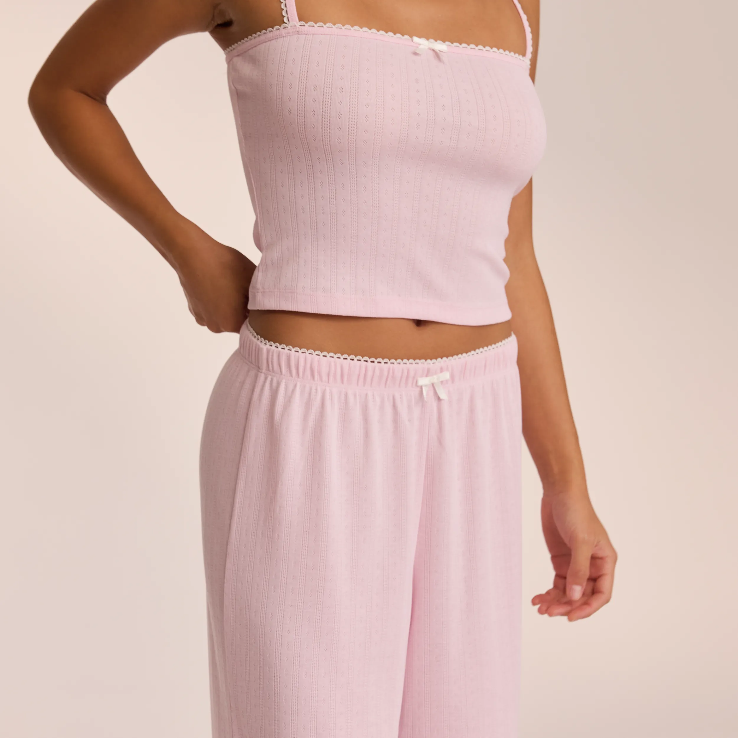 Lounge Underwear Pyjamasbyxor<Pointelle Pyjamabyxor - Rosa