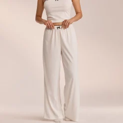 Lounge Underwear Pyjamasbyxor | Pyjamasset<Pointelle Pyjamabyxor - Vit